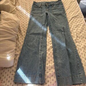 Low rise Brandy Melville John Galt bootcut jeans blue denim